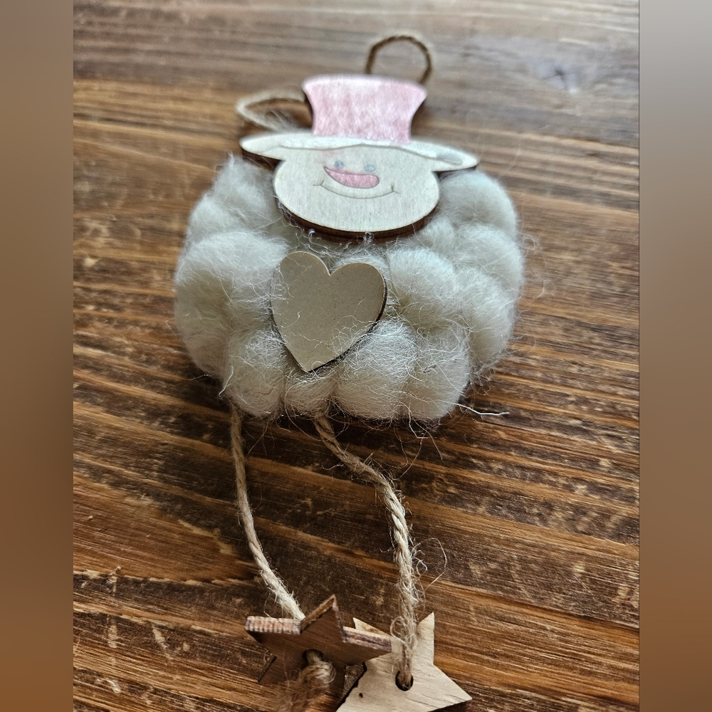 Atelier Sona Pink and Cream Holiday Ornament